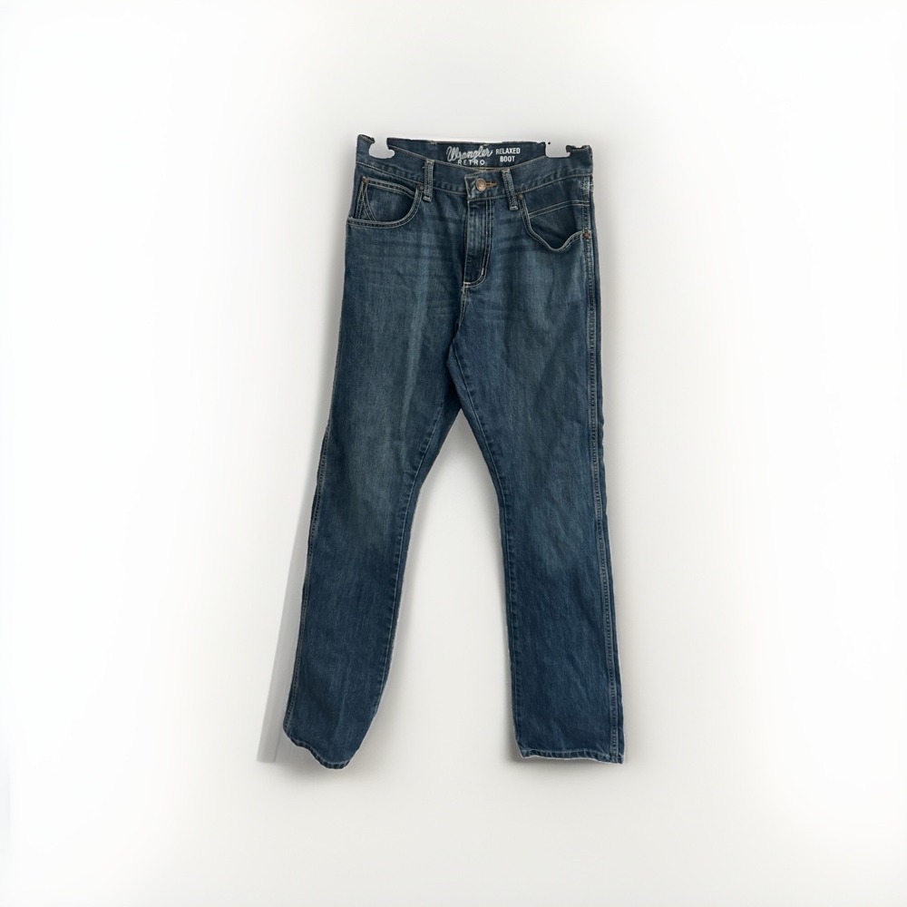 Wrangler‎ Slim Boot Jeans Mens 29x36 Medium Wash Denim Blue Bootcut